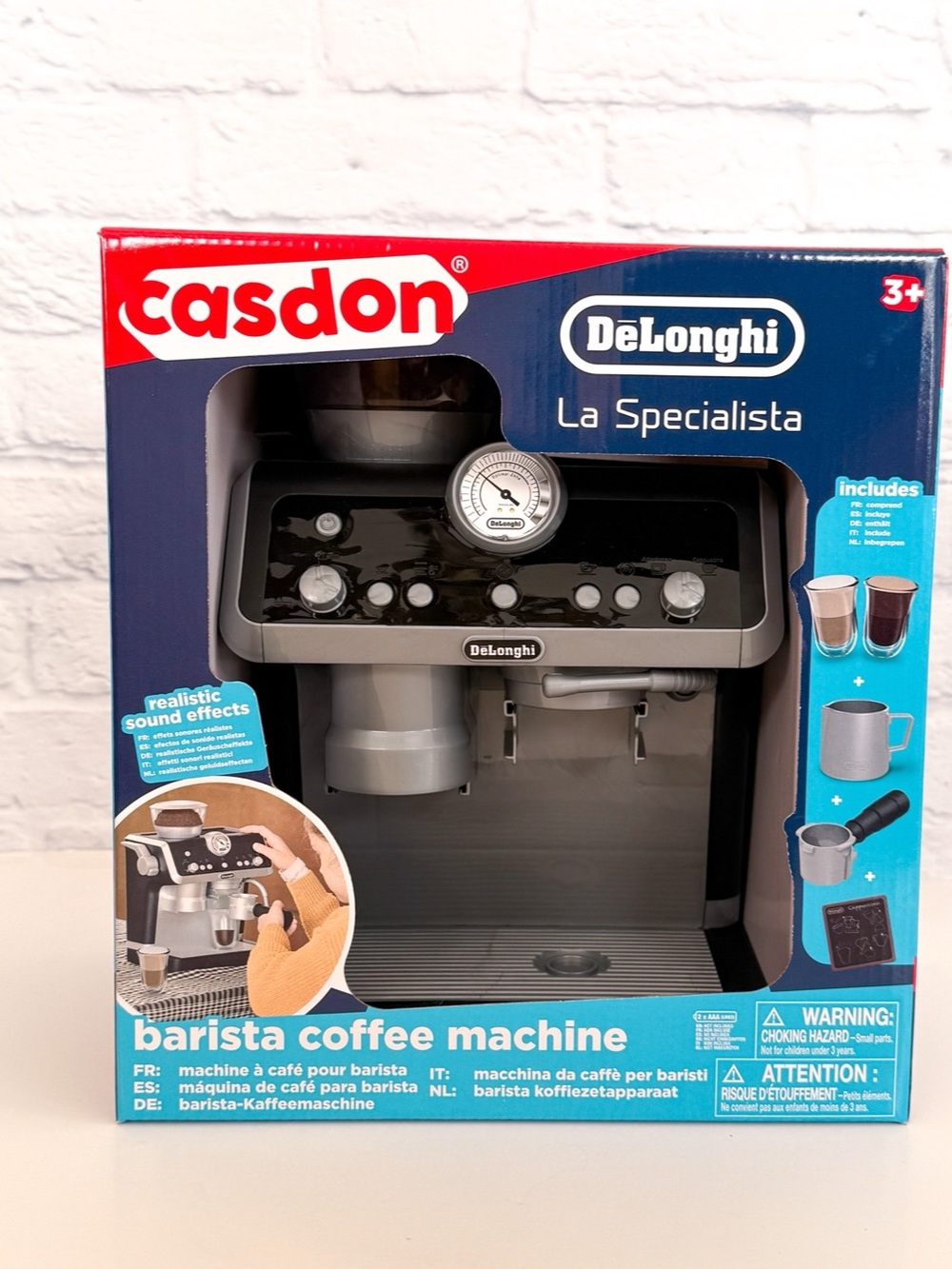 New Casdon DeLonghi Barista Coffee Espresso Machine Toy